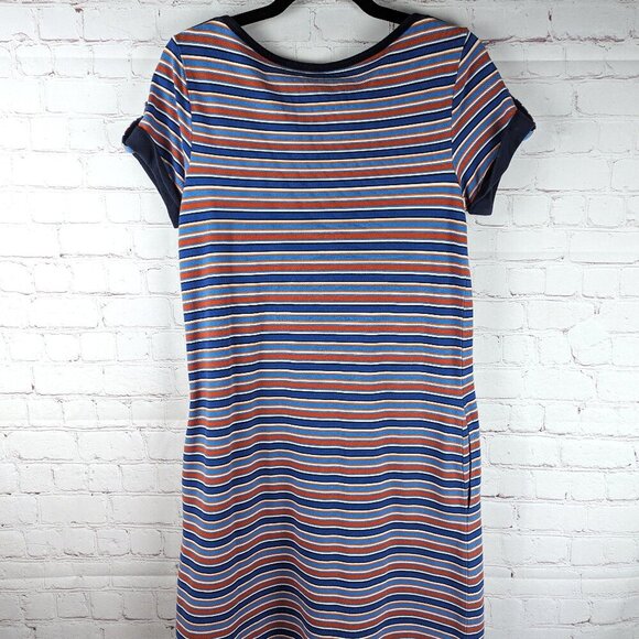 Lands' End Blue/Orange/White Striped Mini Dress - XS - Picture 7 of 8